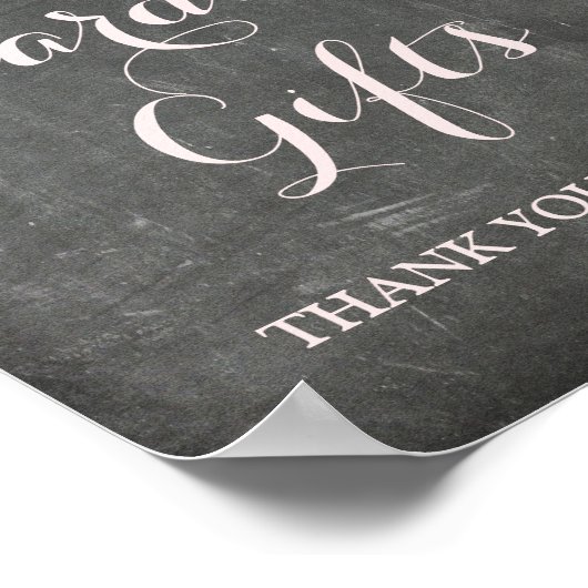 Karten Geschenke Schild Rosa Aquarellfarben Blumen (Ecke)