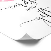 Karten Geschenke Schild Rosa Blütendusche (Ecke)