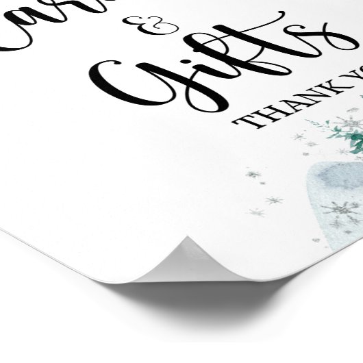 Karten & Geschenke Unterschreiben Winter Roter Wei Poster (Ecke)