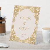 Karten Geschenke Vintage rosa Imitate Gold Antike  Sockelschild (In SItu)