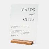 Karten Geschenktisch Danke elegant Schwarz-weiß Acrylschild (Winkel)