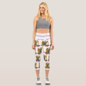 Karten-Gesichter Capri Leggings (Vorderseite)