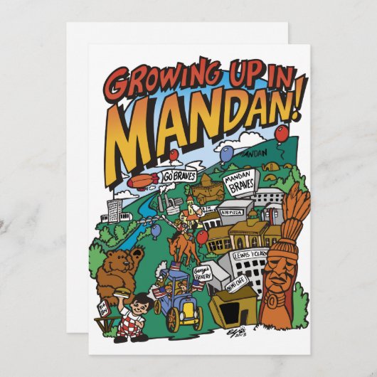 Karten "Growing up in Mandan" (Vorne/Hinten)