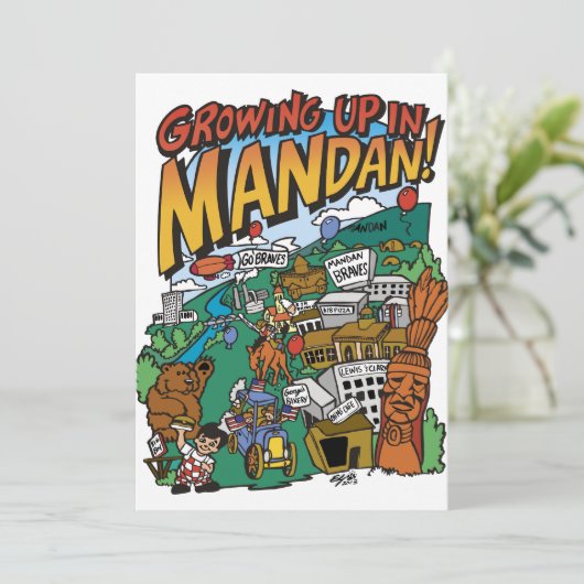 Karten "Growing up in Mandan" (Stehend Vorderseite)