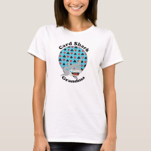 Karten-Haifisch-Großmutter T-Shirt