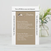 Karten-Hochzeits-Vögel der Richtungs-3.5x6 Einladung (Stehend Vorderseite)