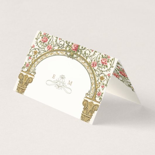 Karten Hochzeitstisch Vintag (Rückseite)