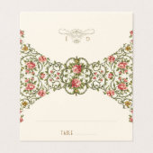 Karten Hochzeitstisch Vintag (Außenseite Aufgefaltet)