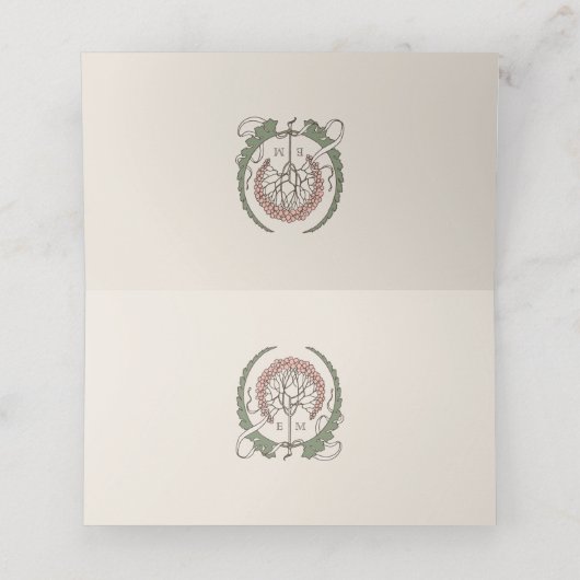 Karten Hochzeitstisch Vintag (Innenseite Aufgefaltet)