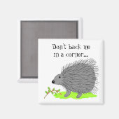 Karten-Igel mit Spruch Magnet (Vorderseite/Rückseite)
