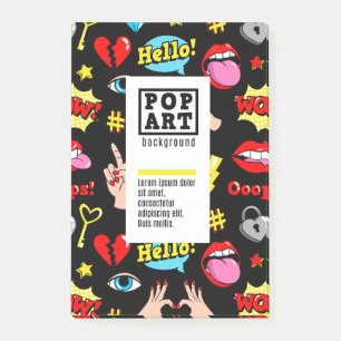 Karten im Comic Post-it Klebezettel