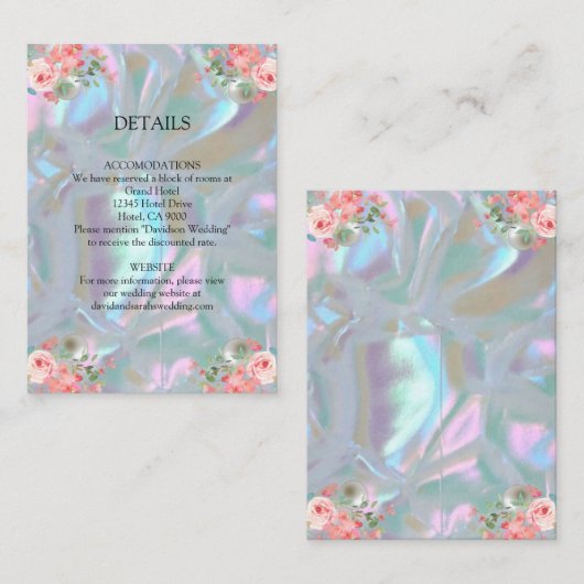 Karten Imitate Mutter der Perle (Vorne/Hinten)