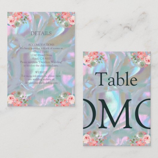 Karten Imitate Mutter der Perle (Vorne/Hinten)