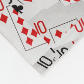 Karten in einem ebenen Muster spielen, Fleecedecke (Ecke)
