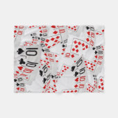 Karten in einem ebenen Muster spielen, Fleecedecke (Vorderseite (Horizontal))