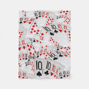 Karten in einem ebenen Muster spielen, Fleecedecke