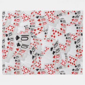 Karten in einem ebenen Muster spielen, Fleecedecke (Vorderseite (Horizontal))