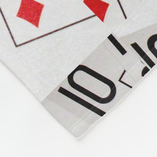 Karten in einem ebenen Muster spielen, Fleecedecke (Ecke)