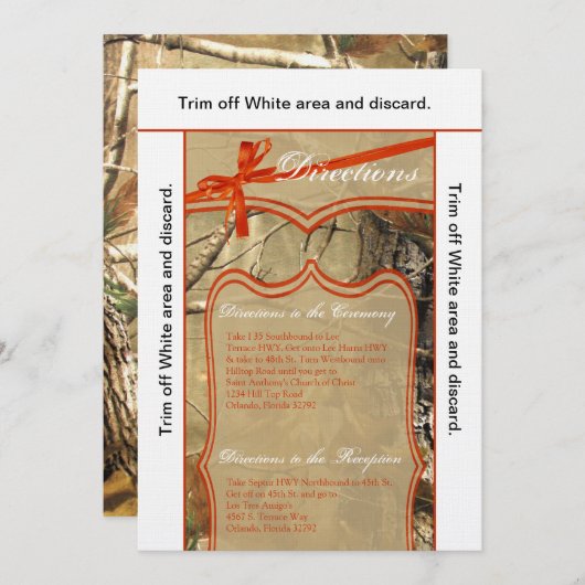 Karten-Jäger Camofloug der Richtungs-3.5x6 Einladung (Vorne/Hinten)