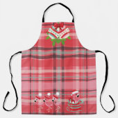 KARTEN KARIERT & FLAMINGOS AUF SCHLACHEN & BALLEN SCHÜRZE (Vorderseite)