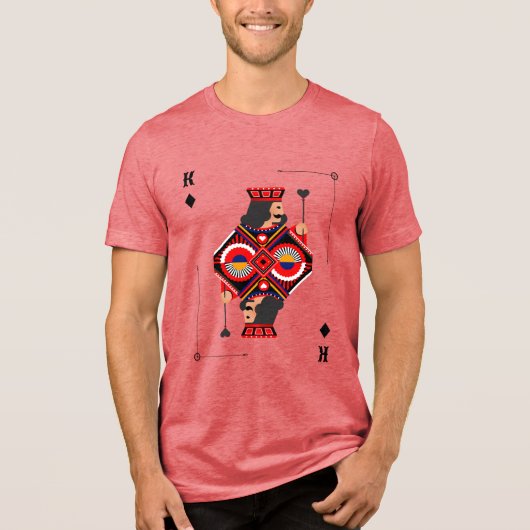 Karten König Tri-Blend Shirt (Vorderseite)