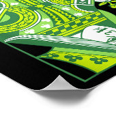 Karten-Kreuzdame St. Patrick's Day Botanik Poster (Ecke)