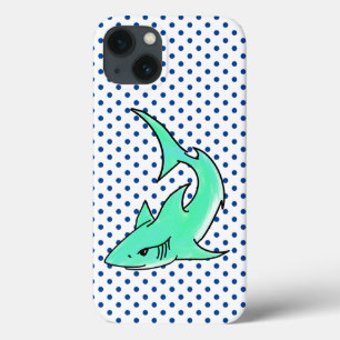 Karten lächelnder Hai Mint Blau Grün Ozean Tier Case-Mate iPhone Hülle