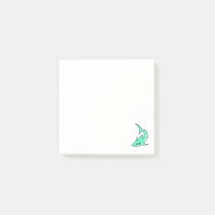 Karten lächelnder Hai Mint Blau Grün Ozean Tier Post-it Klebezettel