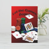 Karten - Lass der Spiele Begin (Einladungen) (Stehend Vorderseite)