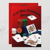 Karten - Lass der Spiele Begin (Einladungen) (Vorne/Hinten)