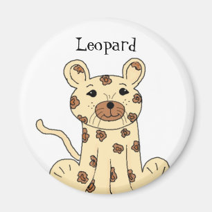 Karten-Leopard Magnet