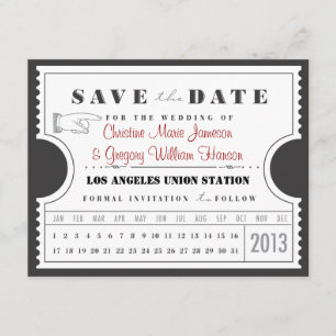 Karten-Lochkarte Save the Date