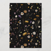 Karten mit der Black Boho-Wildblume (Rückseite)