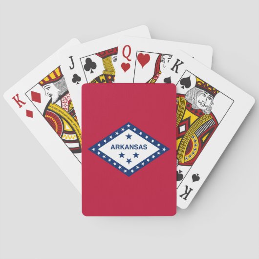 Karten mit der Flagge von Arkansas Spielkarten (Rückseite)