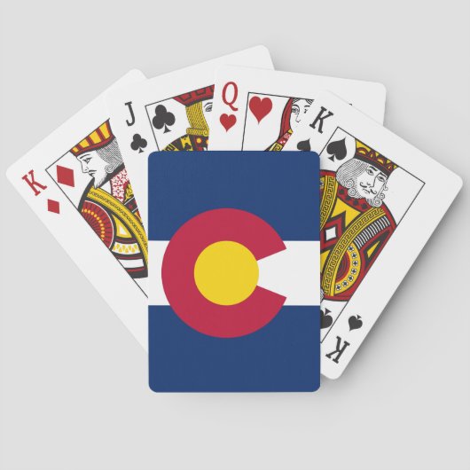 Karten mit der Flagge von Colorado, USA Spielkarten (Rückseite)