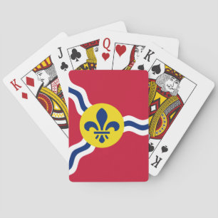 Karten mit der Flagge von St. Louis, USA Spielkarten