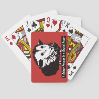 Karten mit einem pikanten Possenbild spielen Spielkarten