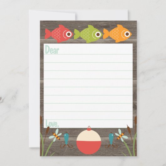 Karten mit einer Fischfangzeit (Vorderseite)