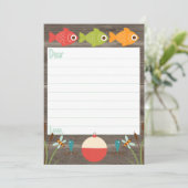 Karten mit einer Fischfangzeit (Stehend Vorderseite)