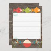 Karten mit einer Fischfangzeit (Vorne/Hinten)