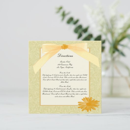 Karten mit gelber Blume (Stehend Vorderseite)