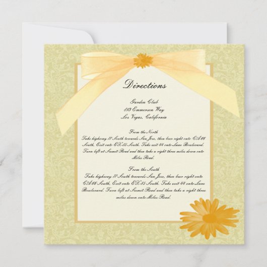 Karten mit gelber Blume (Vorderseite)