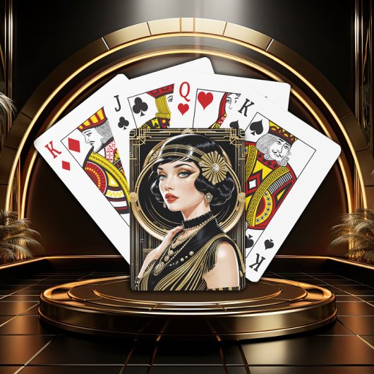 Karten mit Golden Gatsby Glamour Classic Spielkarten