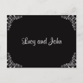 Karten mit Hochzeitmenü (Rückseite)