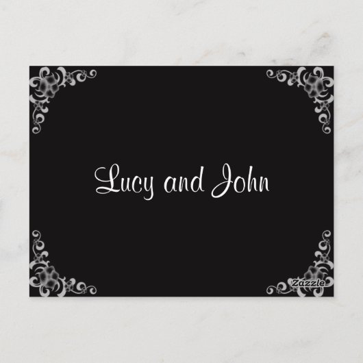 Karten mit Hochzeitmenü (Rückseite)