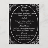 Karten mit Hochzeitmenü (Vorderseite)