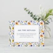 Karten mit Hochzeitsdetails im Blumenstil (Stehend Vorderseite)