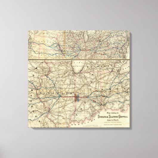 Karten mit Indiana Leinwanddruck (Vorderseite)