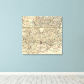 Karten mit Indiana Leinwanddruck (Insitu (Holzboden))