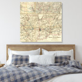 Karten mit Indiana Leinwanddruck (Insitu (Schlafzimmer))